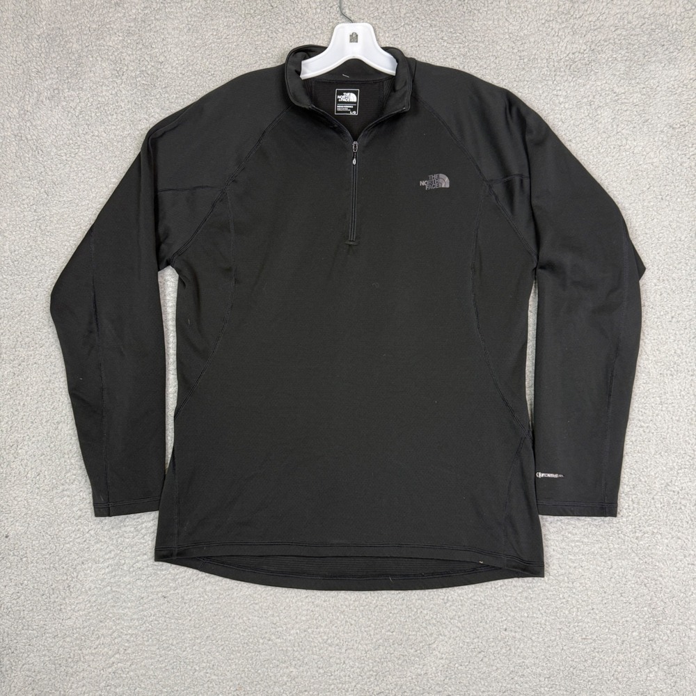 The North Face Mens FlashDry Quarter Zip Pullover Black Large Active Top